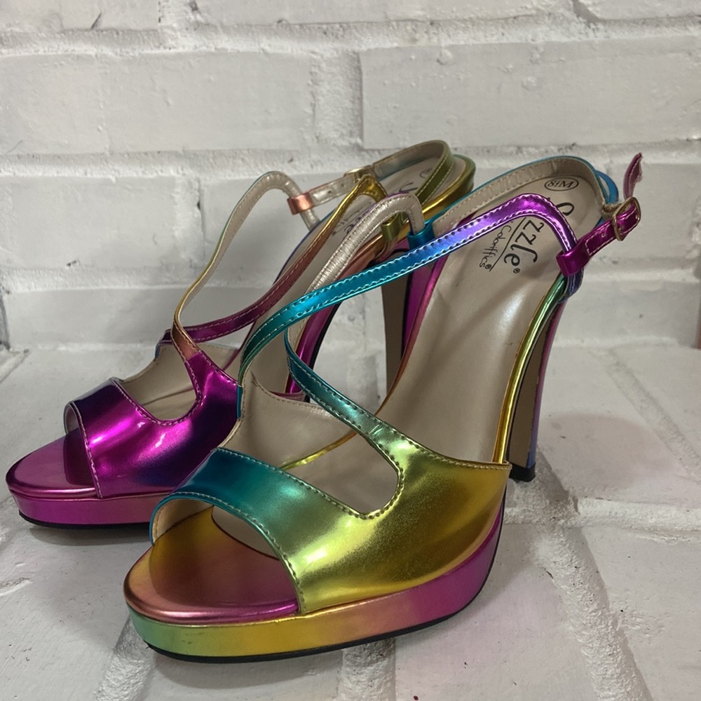 Incandescent Rainbow 4" Club Heels... So FUN..
.. Night Fever Night Fever!!